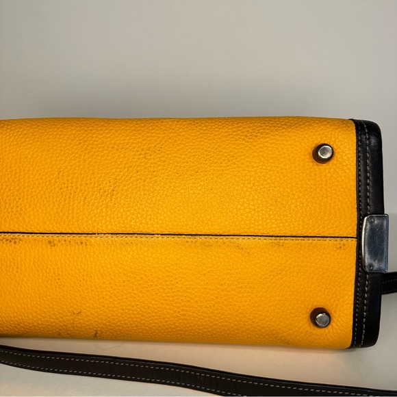 Coach Rare Color Block Swagger 27 Pebble Leather Chain Strap Shoulder Bag - Picture 11 of 14